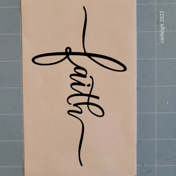 *2 for $20* Faith cross vinyl decal Sticker Handcrafted - Picture 3 of 7